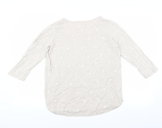 Le Bon Marché Womens Beige Pullover Jumper Size M