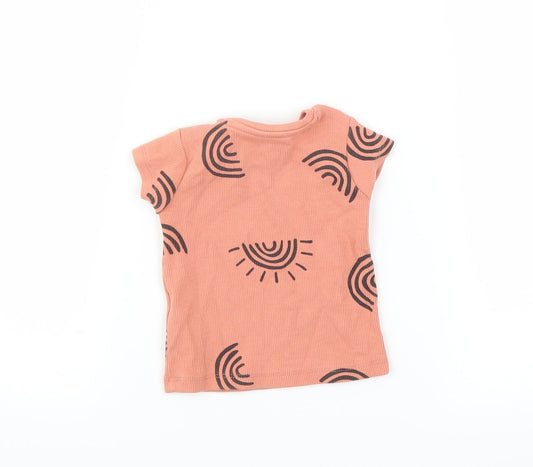 Primark Girls Orange Basic T-Shirt Size 0-3 Months