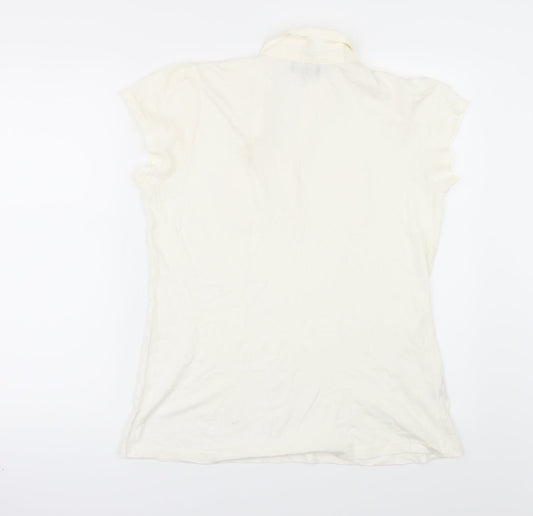 Papaya Womens Ivory Basic Polo Size 16