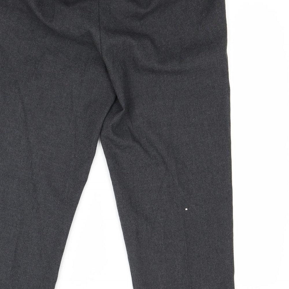 Brand and care label for Preworn boys’ grey dress pants trousers, size XL