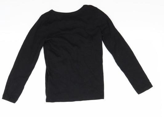 Primark Girls Black Pullover Sweatshirt Size 7-8 Years