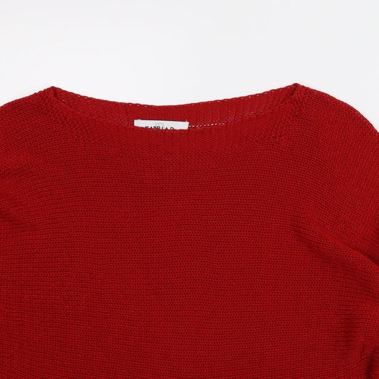 Isabella D Womens Red Pullover Jumper Size S