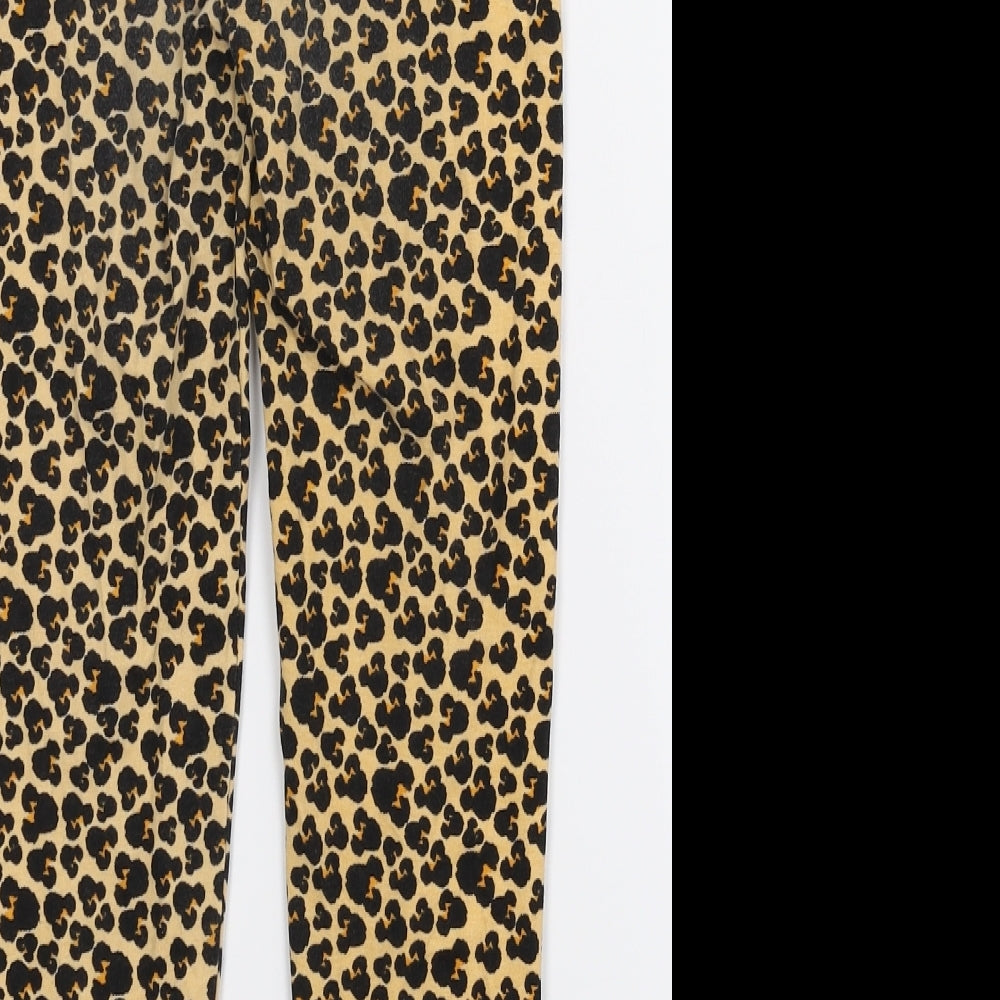 Brand and care label for Disney girls’ multicoloured animal print skimmer shorts, size 8, years