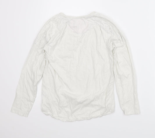 YD Girls White Basic T-Shirt Size 11-12 Years