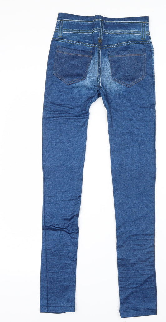 Zlimmy Womens Blue Jegging Leggings Size S L28 in