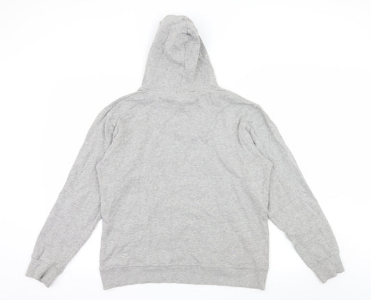 Blue Fin Womens Grey Jersey Pullover Hoodie Size S