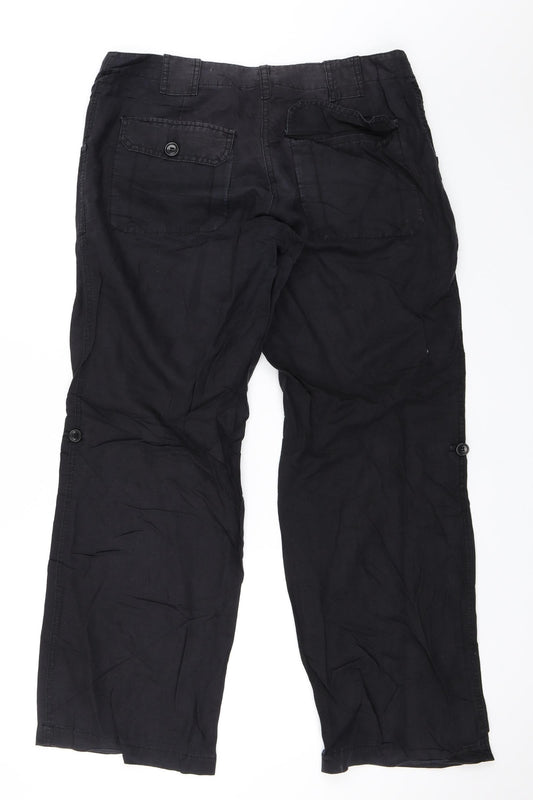 H&M Womens Black Trousers Size 40 L31 in