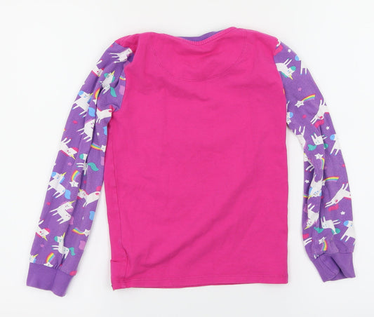 Harry Bear Girls Pink Solid Top Pyjama Top Size 8 Years - Unicorns
