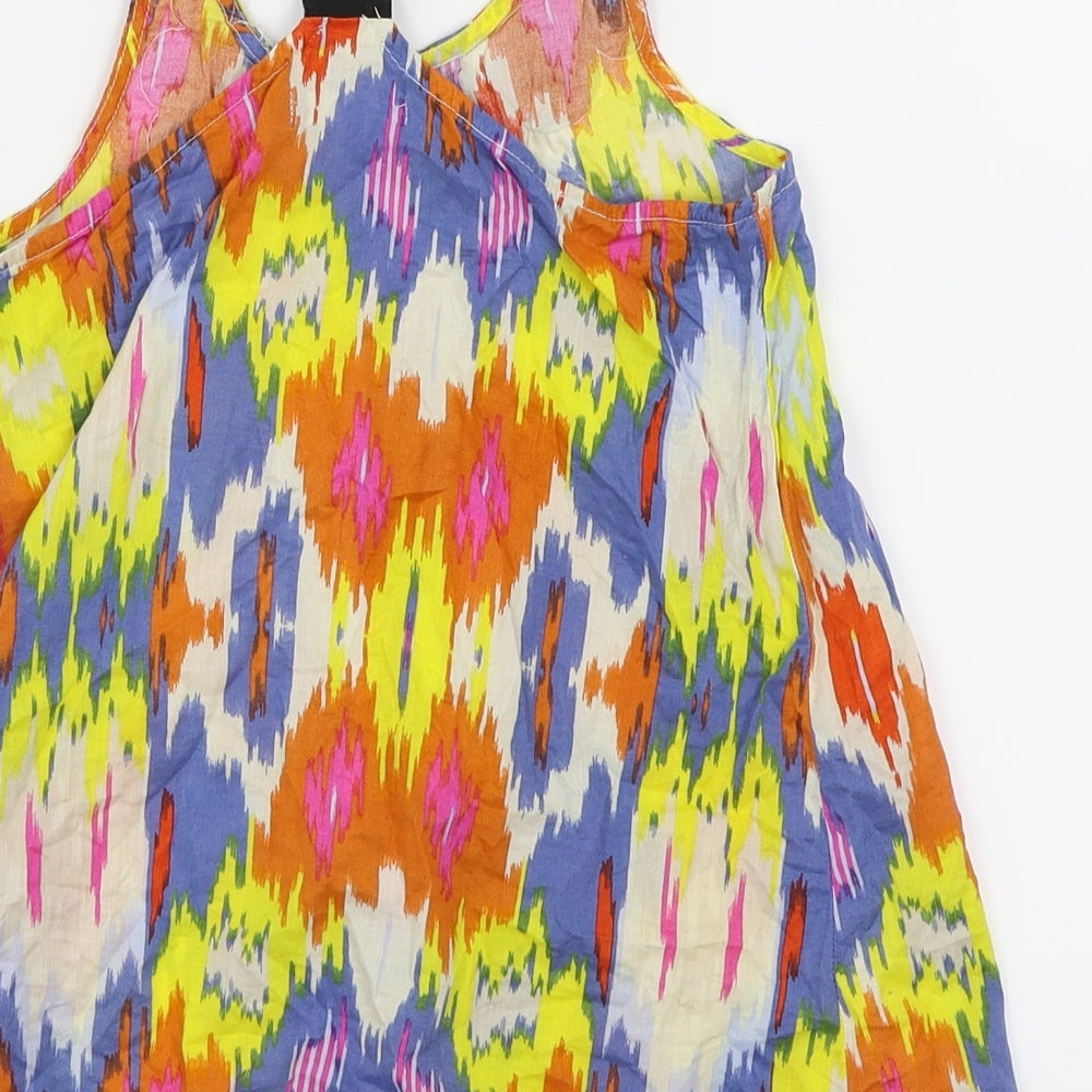 Brand and care label for Marks & Spencer girls’ multicoloured batik camisole dress shirt, size 9, years