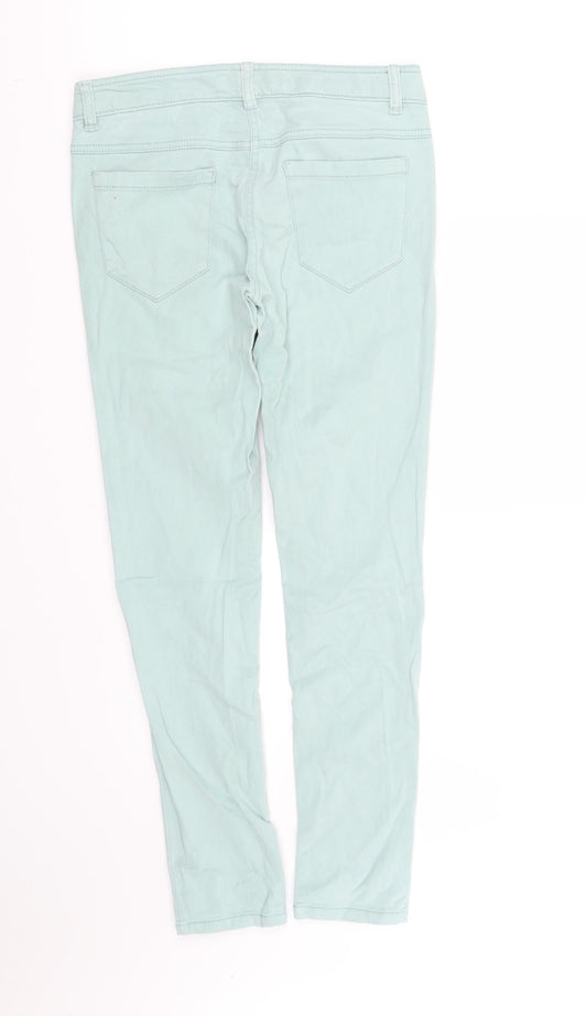 NEXT Girls Green Straight Jeans Size 12 Years