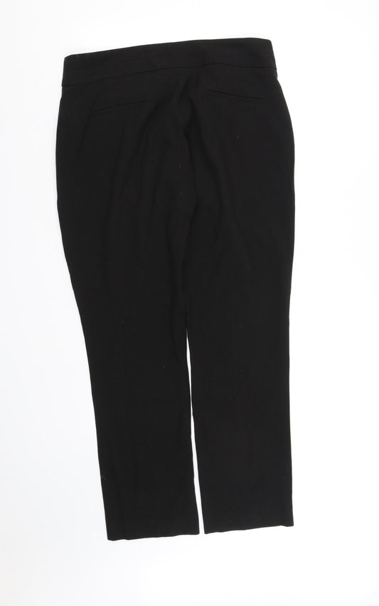 trutex Womens Black Paisley Trousers Size 30 in L31 in