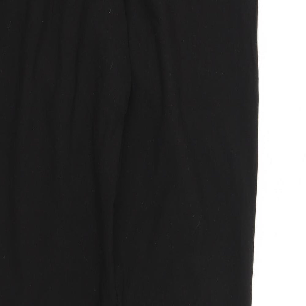 Brand and care label for trutex women’s black paisley trousers, size UK 30, in, 31-inch leg
