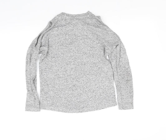 pre worn Girls Grey Basic T-Shirt Size 9-10 Years