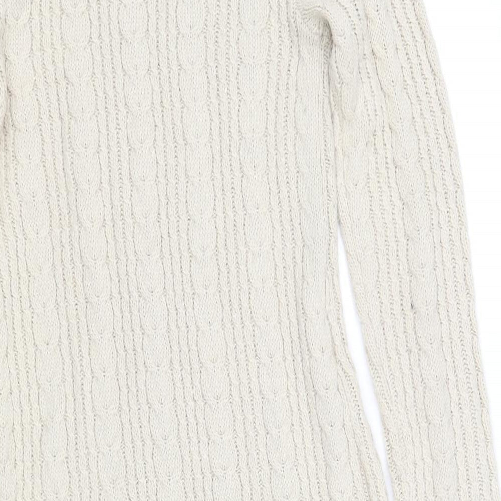 H&M Womens Beige Fit & Flare Size 8