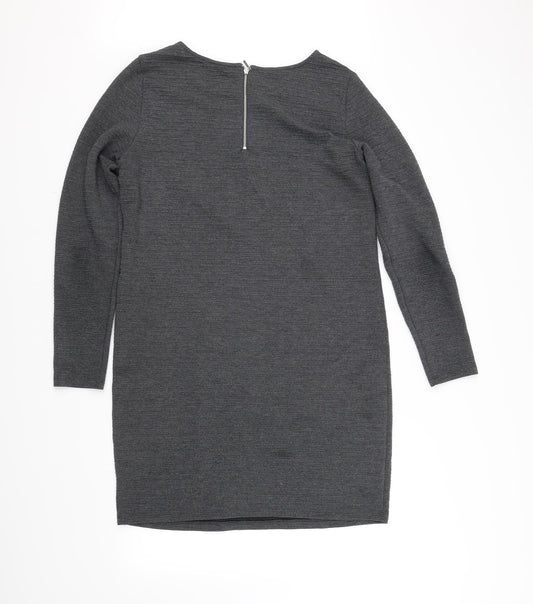 Jaqueline deYong Womens Grey Fit & Flare Size 12