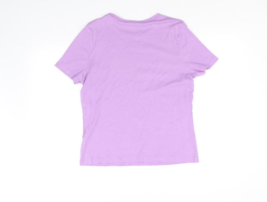 BM collection Womens Purple Basic T-Shirt Size M