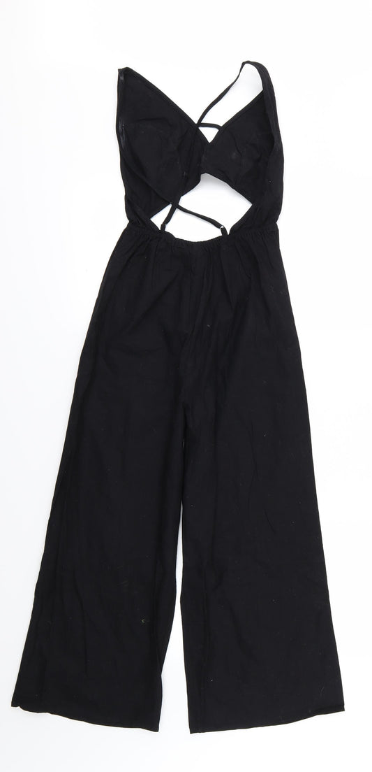 ASOS Womens Black Woven Jumpsuit One-Piece Size 4 L22 in