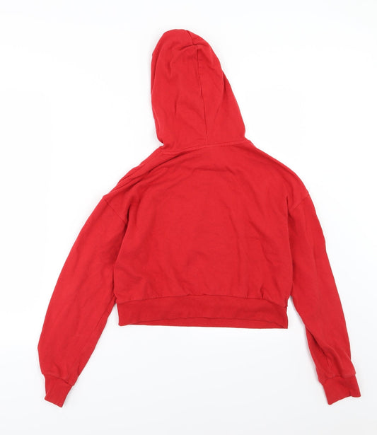 Divided by H&M Womens Red Jersey Pullover Hoodie Size XS