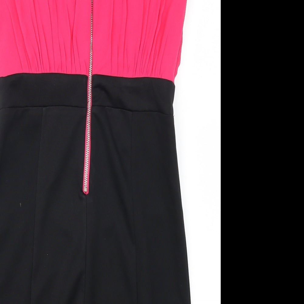 Little Mistress Womens Pink Geometric Mini Size 10