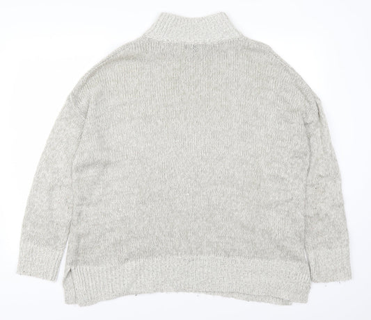 New Look Womens Grey Pullover Jumper Size L