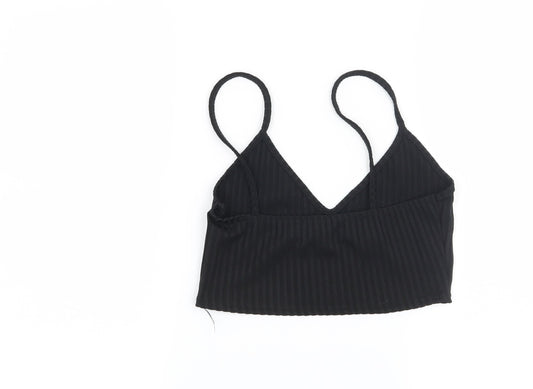 Miss Pap Womens Black Basic T-Shirt Size 10