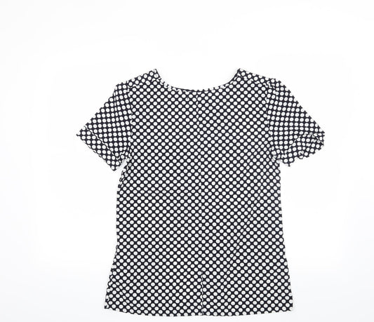 Gap Womens Blue Polka Dot Basic Blouse Size XS