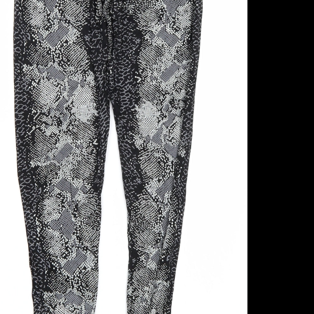 Preworn Womens Grey Animal Print Carrot Leggings Size M L25 in