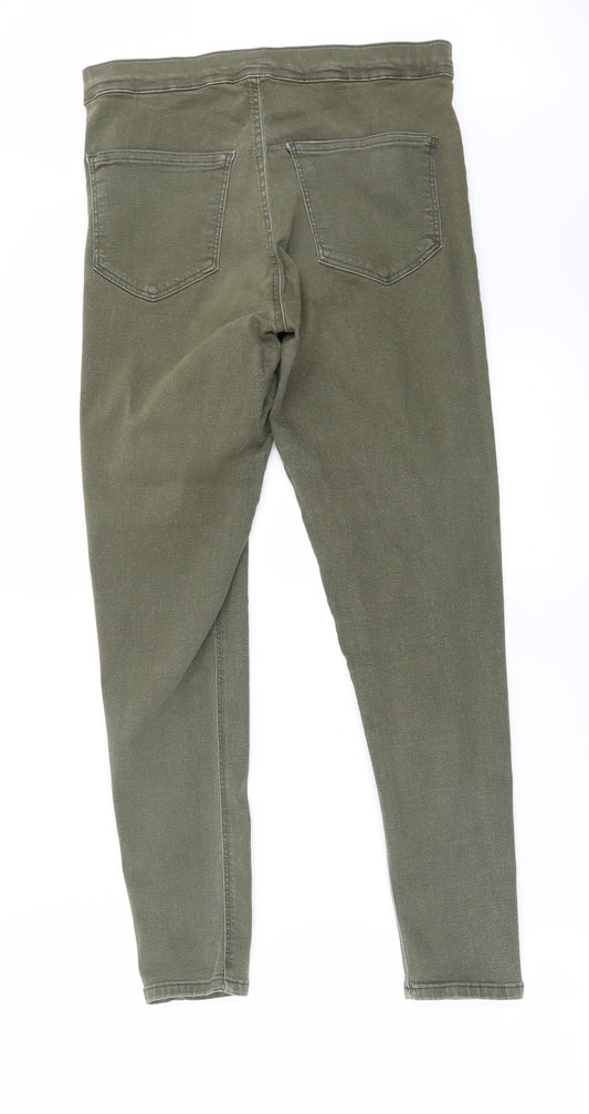 Topshop Womens Green Straight Jeans Size 32 in L30 in