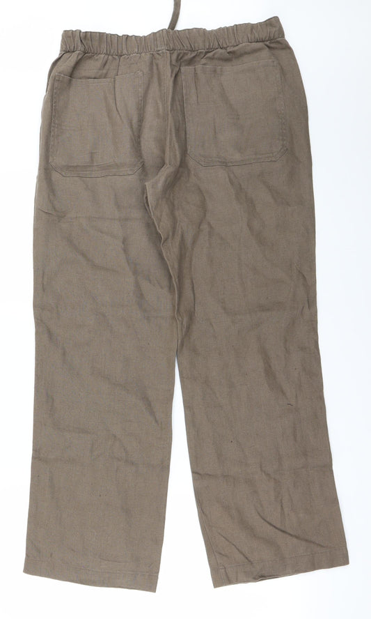 Preworn Womens Brown Trousers Size 32 in L29 in