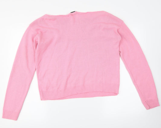 I SAW IT FIRST Womens Pink Pullover Sweatshirt Size 12