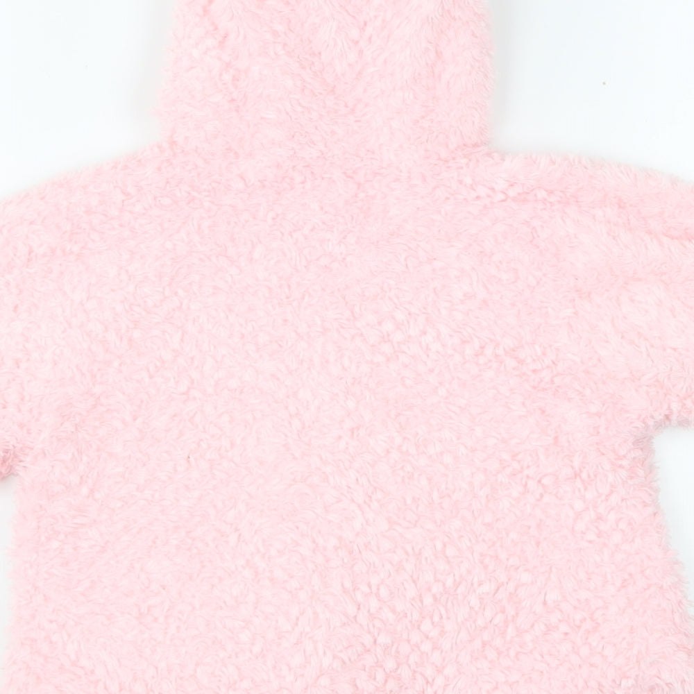 Brand and care label for Acme girls’ pink jacket, size 6, years