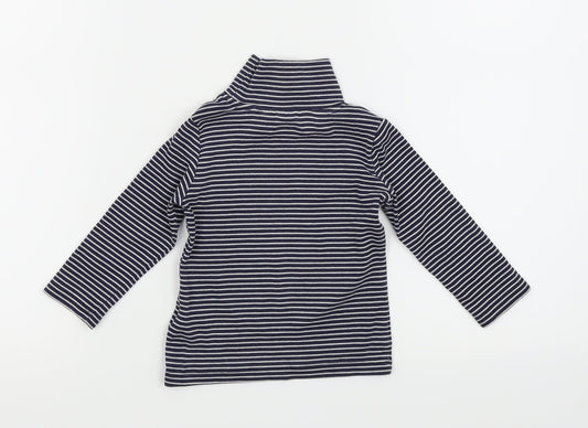 NEXT Girls White Striped Basic T-Shirt Size 9-12 Months