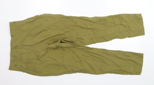 H&M Womens Green Trousers Size 12 L26 in