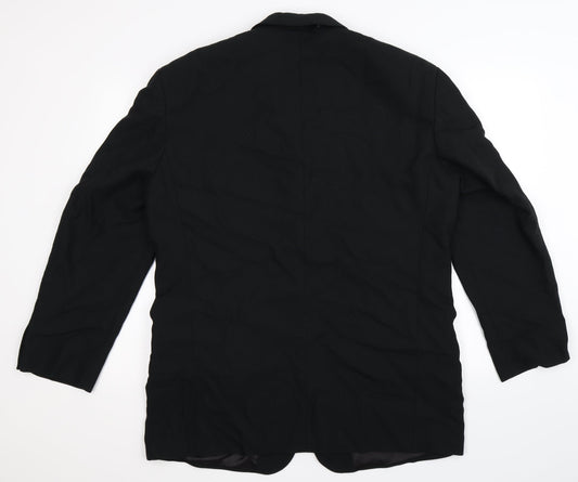 Malcolm Levantes Mens Black Jacket Suit Jacket Size 44