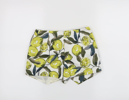 Topshop Womens White Hot Pants Shorts Size 6
