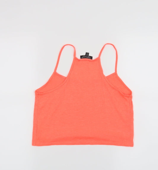 Topshop Womens Orange Cropped Tank Size 8