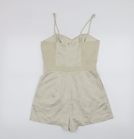 Topshop Womens Beige Romper One-Piece Size 8