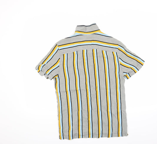 River Island Womens Multicoloured Striped Basic Button-Up Size XS