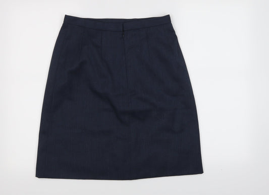 Preworn Womens Blue A-Line Skirt
