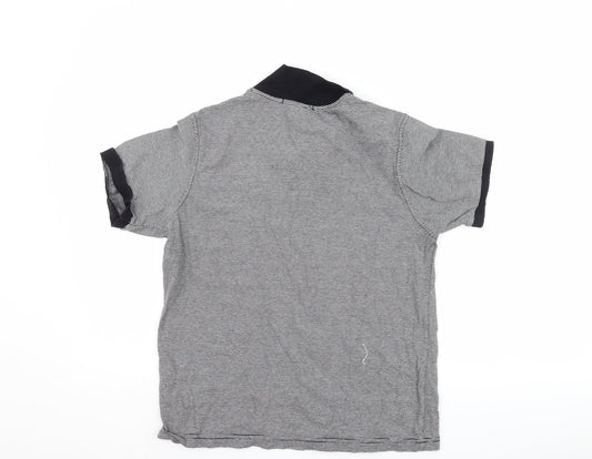 George Boys Black Striped Basic T-Shirt Size 11-12 Years