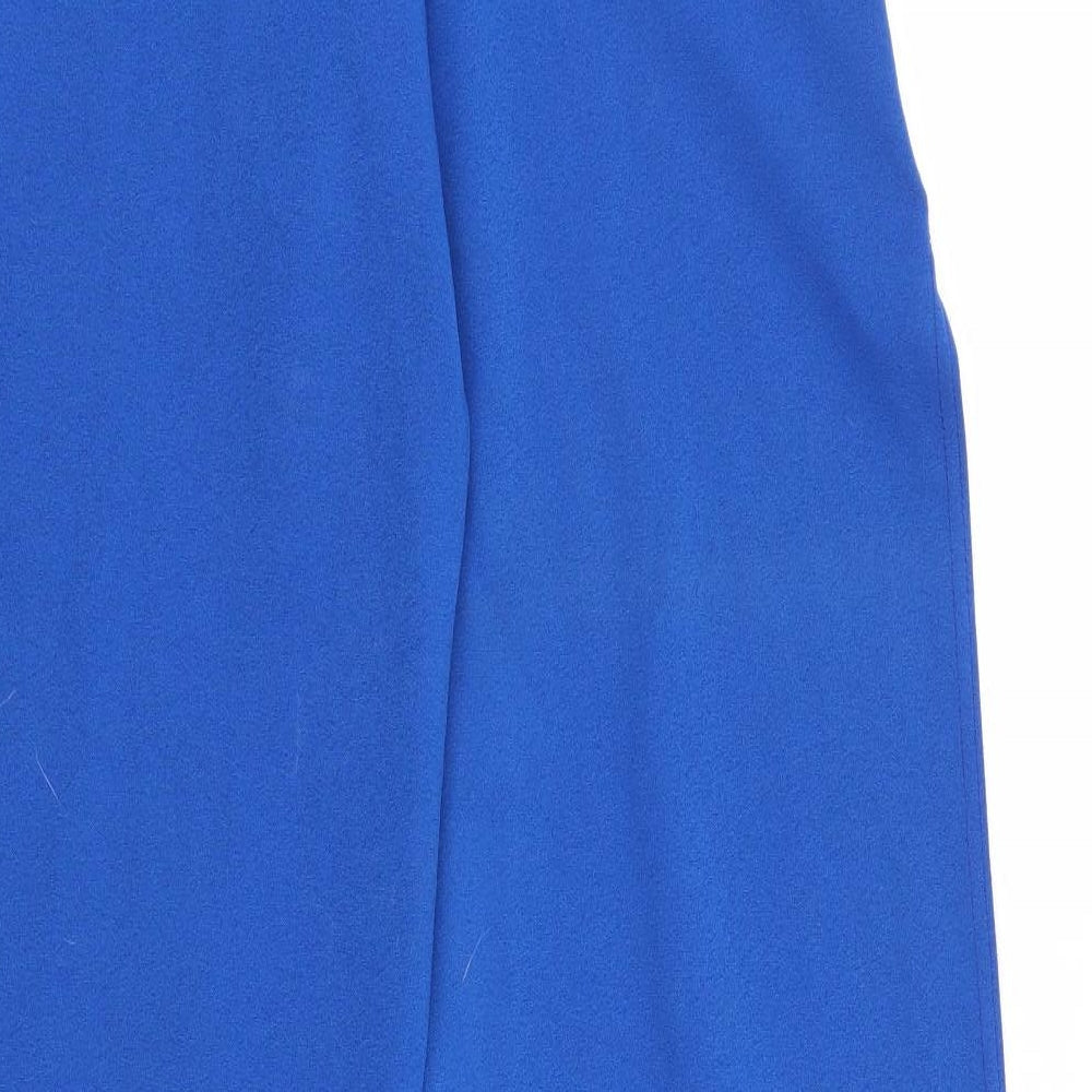 PRETTYLITTLETHING Womens Blue Trousers Size 6 L31 in