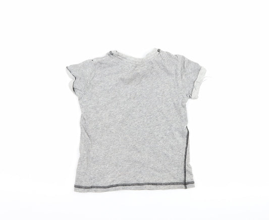 NEXT Boys Grey Basic T-Shirt Size 4 Years - graphic