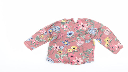 Peacocks Girls Pink Floral Basic T-Shirt Size 12-18 Months