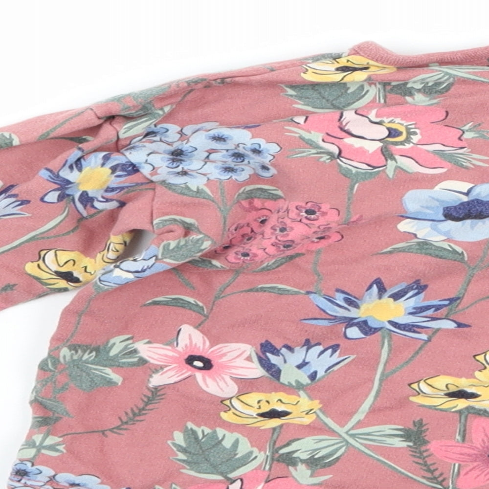 Peacocks Girls Pink Floral Basic T-Shirt Size 12-18 Months