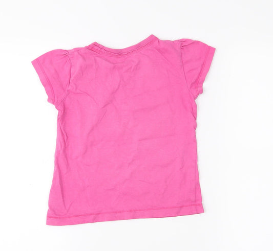 St Bernard Girls Pink Basic T-Shirt Size 5 Years