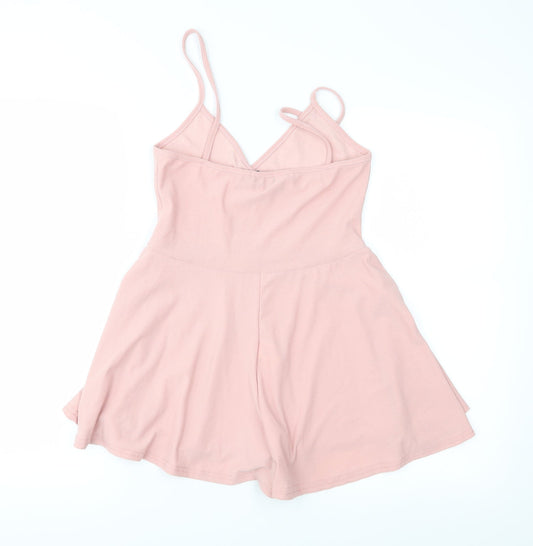 pretty little Thing Womens Pink Playsuit One-Piece Size 8