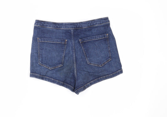Moto Womens Blue Hot Pants Shorts Size 10
