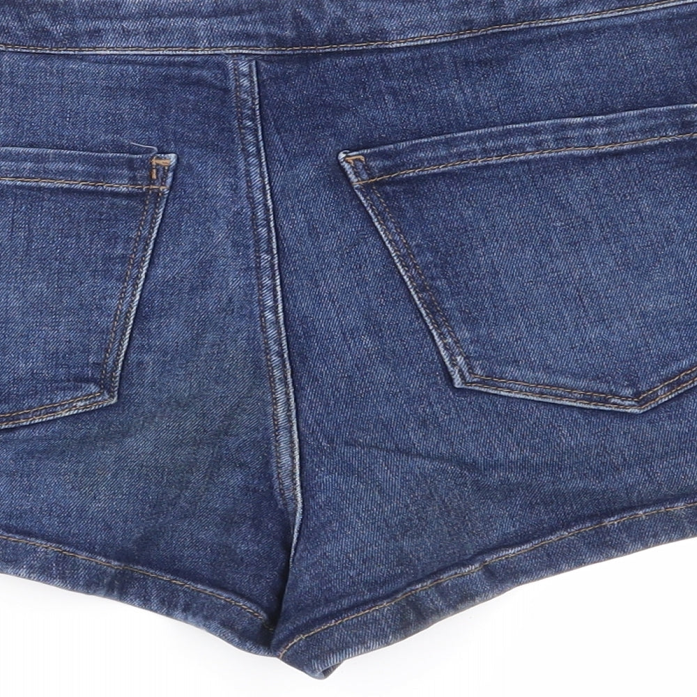 Moto Womens Blue Hot Pants Shorts Size 10