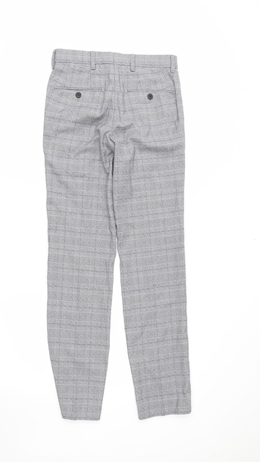 NEXT Womens Grey Plaid Trousers Size 26 in L30 in
