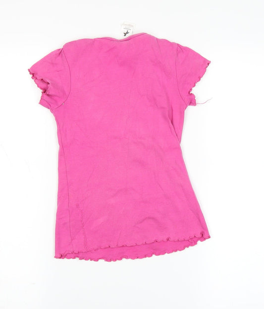 Palomino Girls Pink Basic T-Shirt Size 7 Years